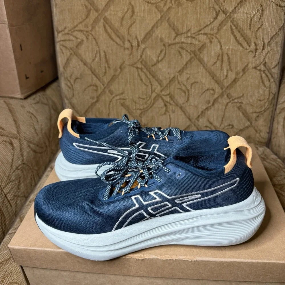 ASICS GEL-Nimbus 27 TR Men's Size 7 Indigo Blue/Amber 1011C136 Trail Running